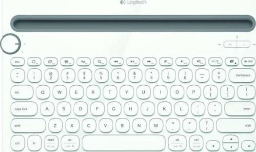 Logitech K480 Multi Device Bluetooth Keyboard for PC, Smartphone and Tablet (QWERTY) - White | 920-006367 - eBuy UAE